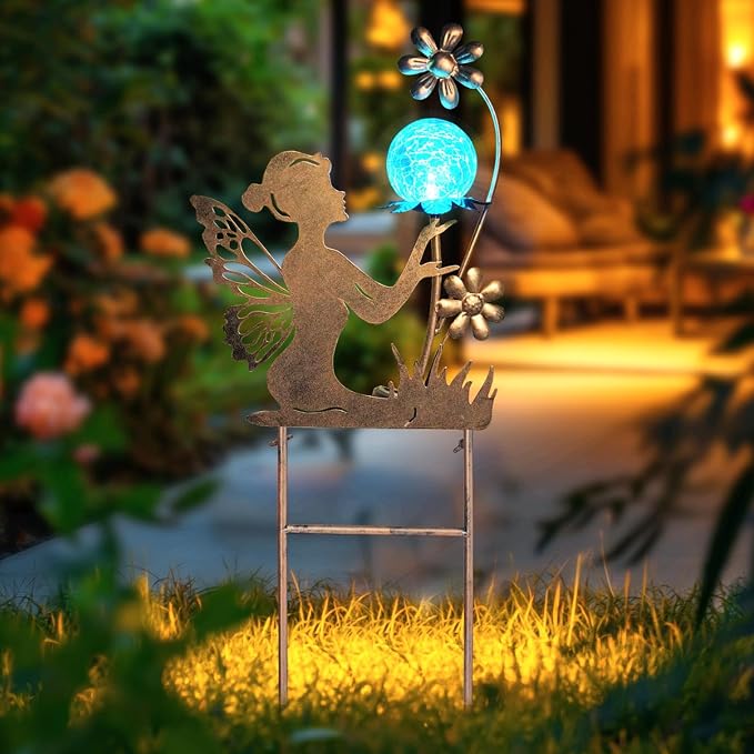 HONGLAND Solar Lights Fairy Garden Decor by HONGLAND