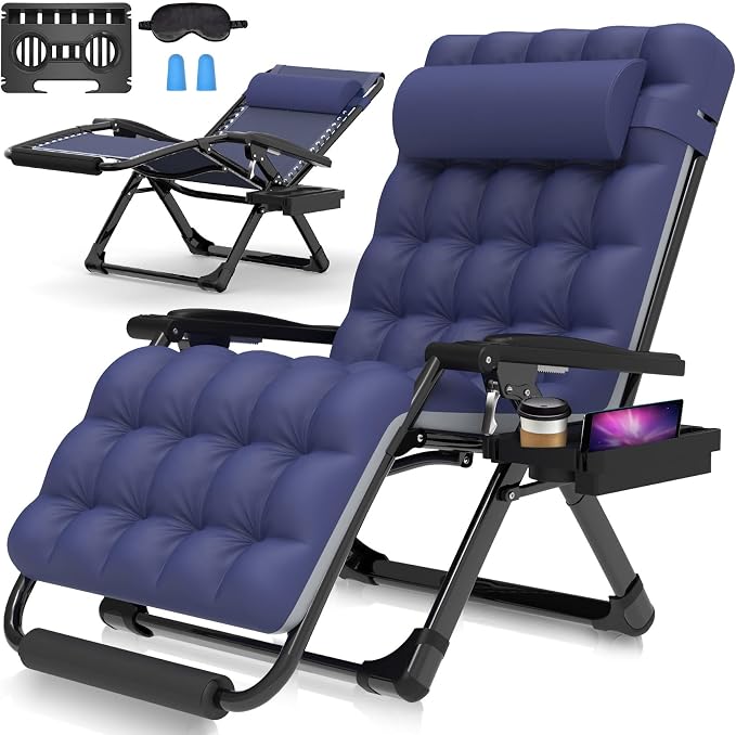 Suteck Oversized Zero Gravity Chair, 33In XXL Lounge Chair w/Removable by Suteck