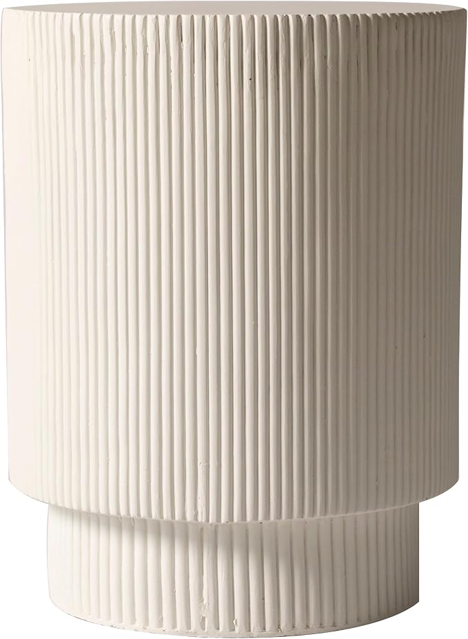 LeisureMod Modern Side Table Round Fiberstone Top Accent End Table - Image 8