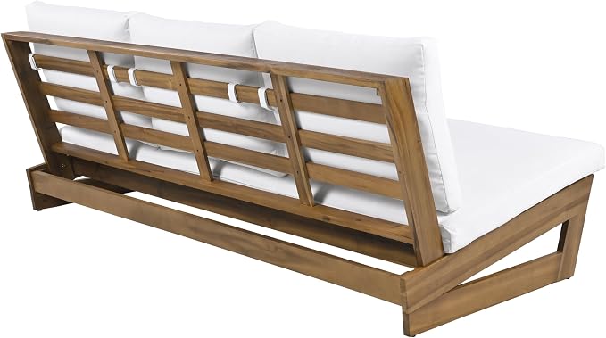 Christopher Knight Home Wicos Modern Acacia Wood Outdoor Sofa - Image 7