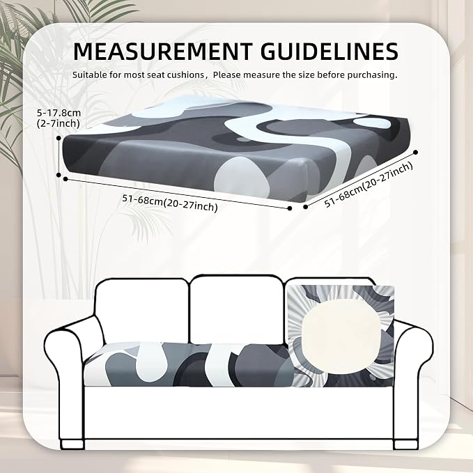 8Pcs Stretch Patio Cushion Covers, Outdoor Couch Covers Replacement, Outdoor - Image 2