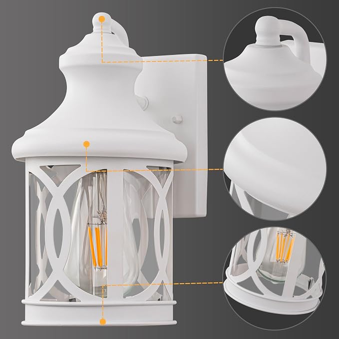 2-Pack Outdoor Wall Lights, Porch Lights, Waterproof Outdoor Wall Sconce - Image 2