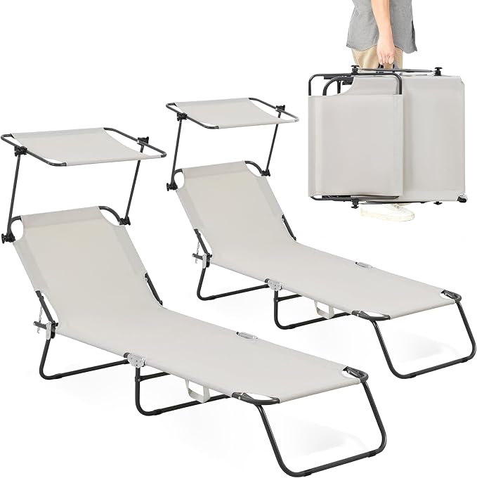 Folding Outdoor Lounge Chair by COMFYSURE
