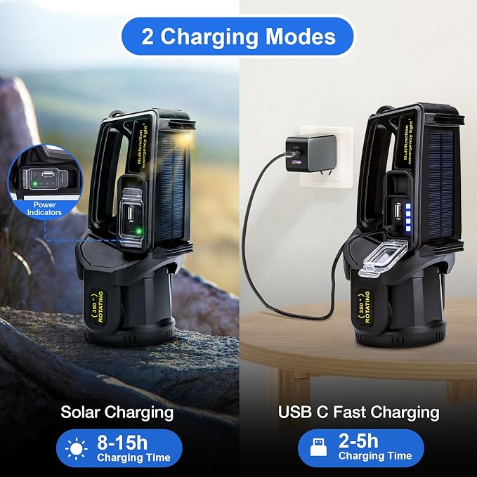Rechargeable Spotlight Flashlight, Peascat 2, 000L Lumens LED Handheld Spot - Image 4