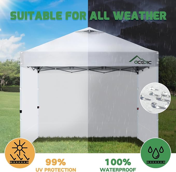 Sidewalls for 10x10 Pop Up Canopy, 210D Polyester Waterproof Canopy Sidewalls - Image 4