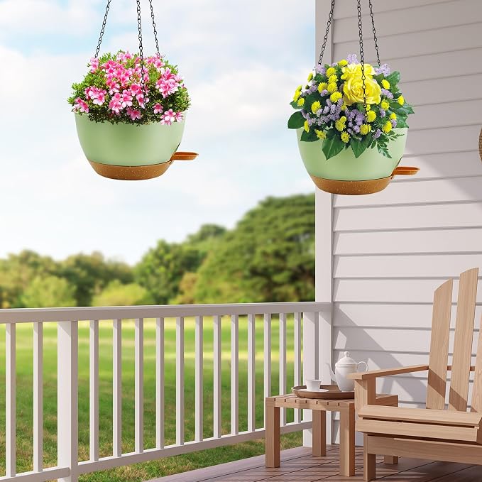 12 inch Hanging Planters for Indoor Plants, 2 Pack Self-Watering Hanging - Image 7