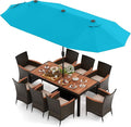 Tangkula 11 Pieces Rattan Outdoor Dining Set by TANGKULA