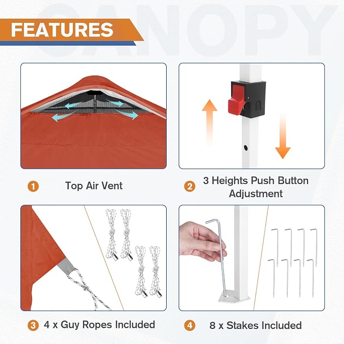 EAGLE PEAK Commercial Canopy 10x10 Pop Up Canopy Tent - Image 6