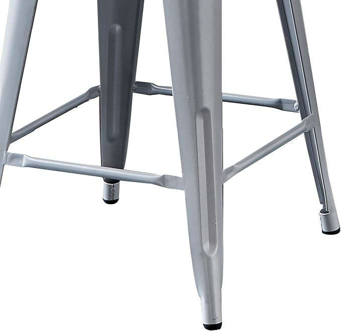AC Pacific 24” Metal Barstool Set of 2 – Country Rustic Style - Image 5