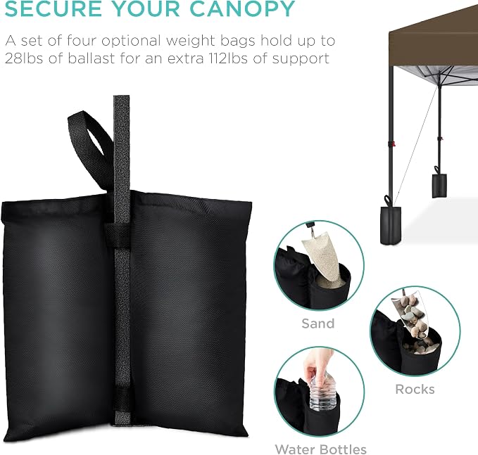 Best Choice Products 8x8ft Pop Up Canopy Tent, Outdoor Shade, 1 Person 1 Minute - Image 5