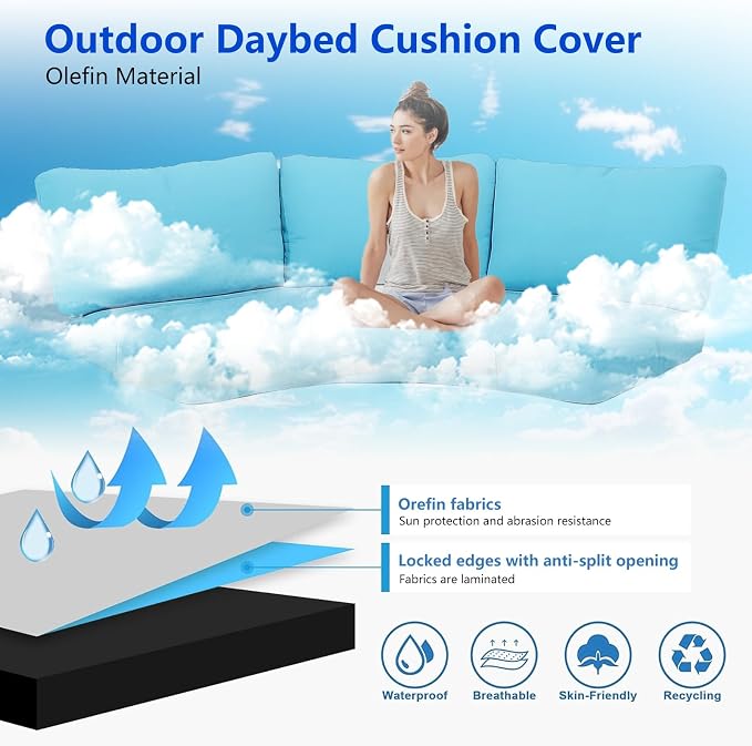 Outdoor Curved Sofa Cushion Cover - Image 3