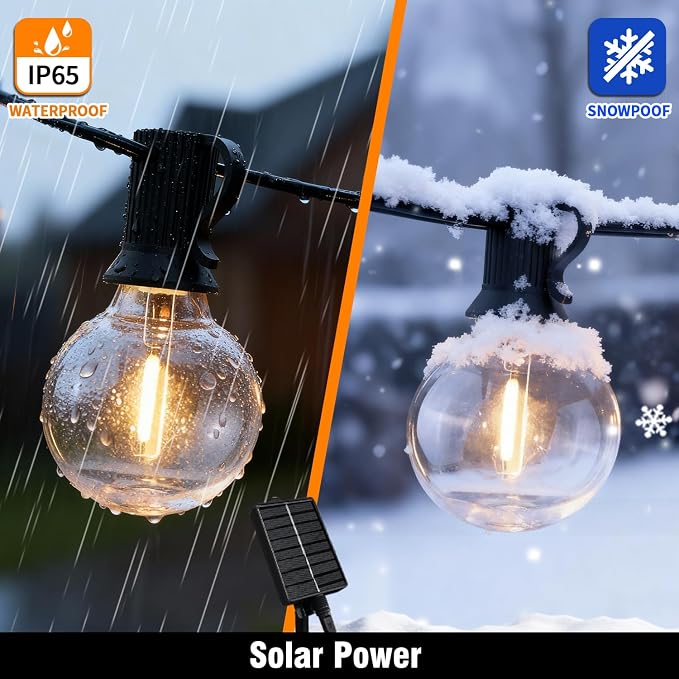 Nisocy 25FT Solar String Lights Outdoor Waterproof - Image 3