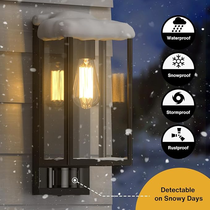 Motion Sensor Outdoor Wall Lights, Dusk to Dawn Outdoor Lighting, Modern Wall - Image 8