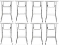 BTEXPERT White 32" Round 43" Bar Height Granite Folding Commercial Portable by BTExpert