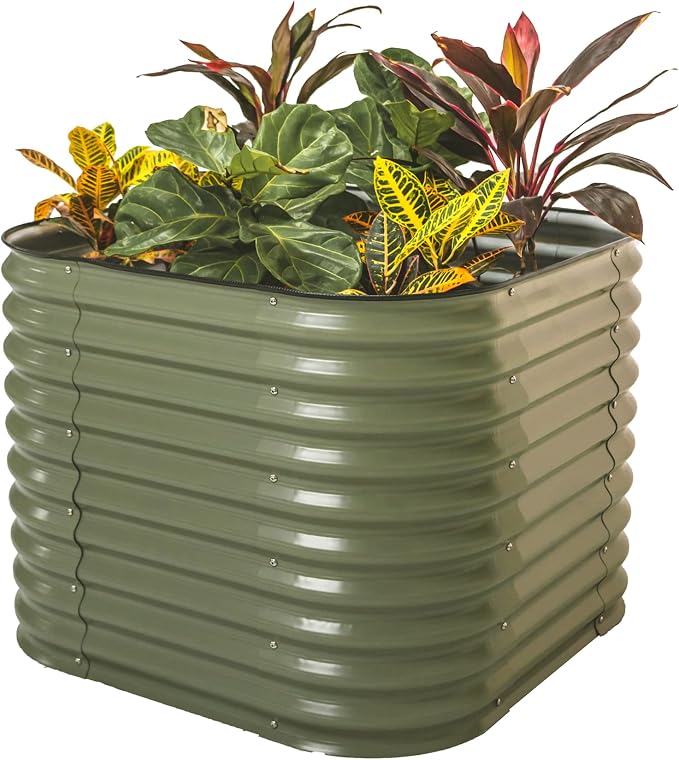 32" Extra Tall Raised Garden Bed Kits, 3.5 x 3.5 x 2.7ft Raised Planter Box by VegoGarden