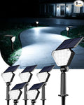 T-SUN Solar Lights Outdoor Waterproof IP65, 6 Pack LED Solar Spot Lights Color by T-SUN