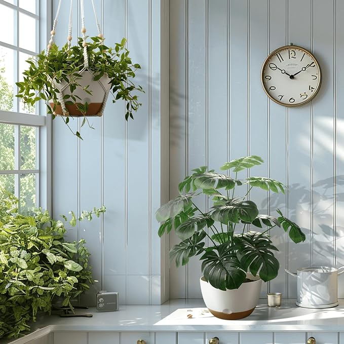 10 Inch Hanging Planters for Indoor Plants, Outdoor Hanging Plant Pot - Image 7
