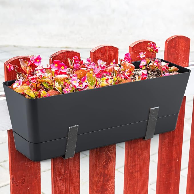 Skelang 3 Pcs Rectangular Plant Pot, Windowsill Container - Image 5