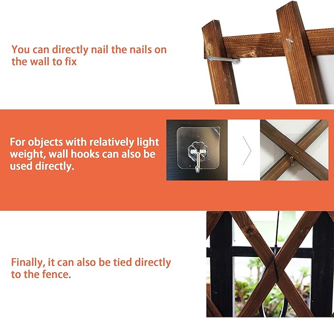Wooden Lattice Wall 4Pack-Expandable Plant Garden Trellis - Image 4