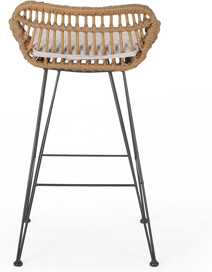 Christopher Knight Home Dale Outdoor Wicker Barstools - Image 9