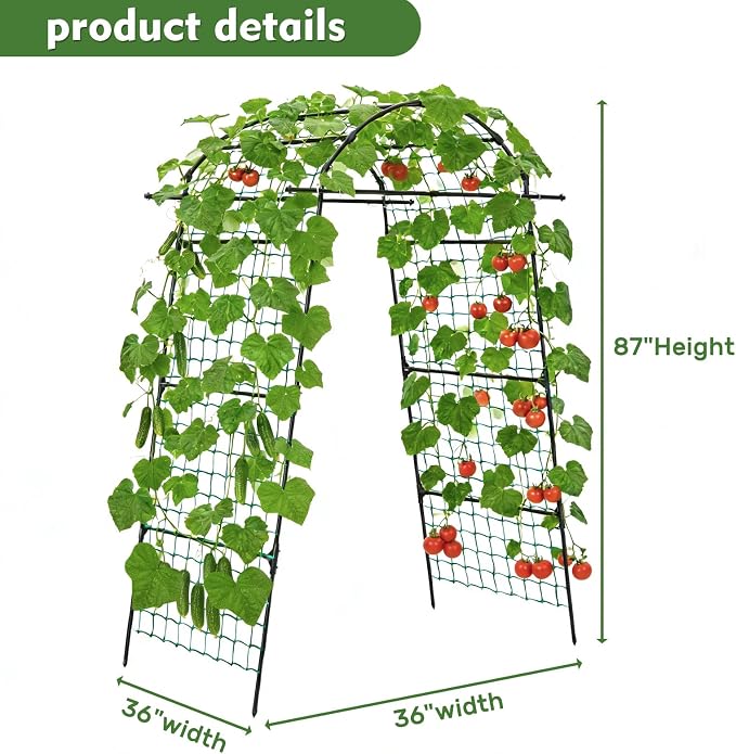 DOEWORKS 86 Inch Tall Garden Arch Trellis - Image 2