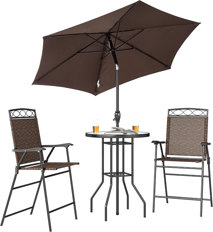 Outsunny 4 Piece Outdoor Bar Set by Outsunny