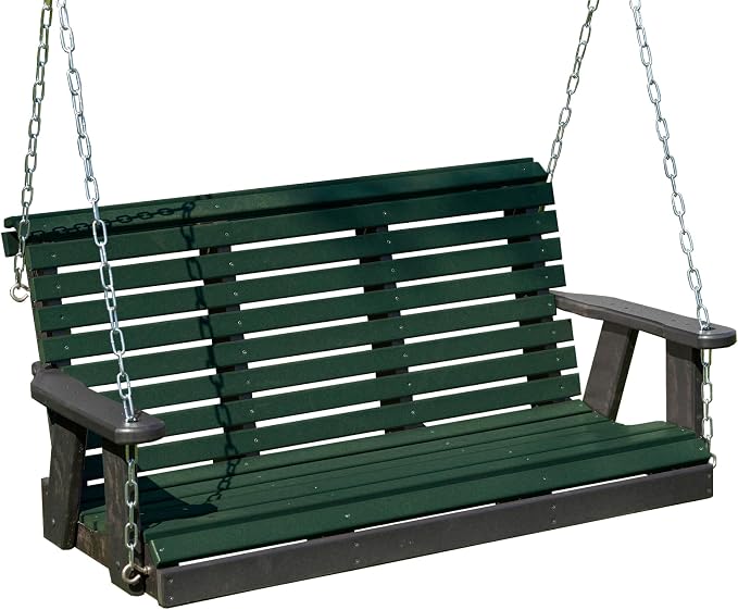 Poly Lumber Wood 5FT Porch Swing Amish Craftsmandship Made in USA HDPE by Unknown