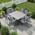 PURPLE LEAF 9 Pieces Outdoor Dining Set Patio Furniture Set by PURPLELEAF