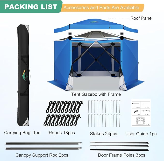 COBIZI 12x12 FT Pop Up Canopy Extendable Tent, Gazebos On Clearance - Image 6