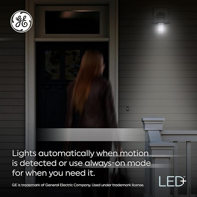 GE LED+ Motion LED Light Bulbs, PAR38 Outdoor Security Floodlights, Warm White - Image 4