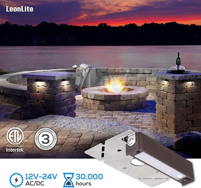 LEONLITE 8-Pack 4 Inch LED Hardscape Lighting, Update Retaining Wall Lights - Image 5