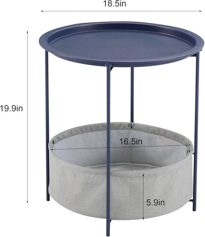 VECELO Round Side/End Table - Image 3