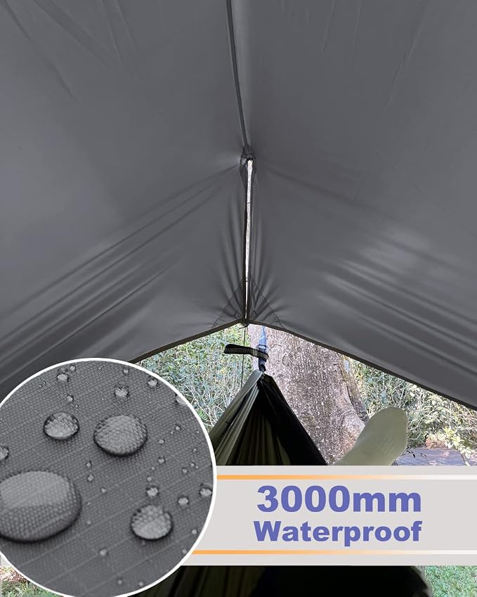 Sunyear Hammock Tent Rain Fly-Camping Hammock Outdoor Tarp-Small Door - Image 4