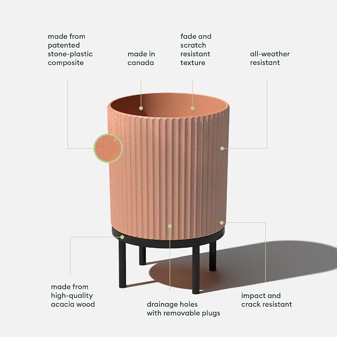 Veradek Demi Series Round Planter w/Stand - Image 2
