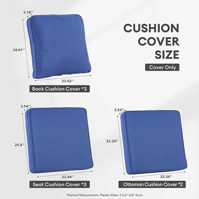 ovios Patio Cushion Covers, Waterproof Cushion Cover - Image 6