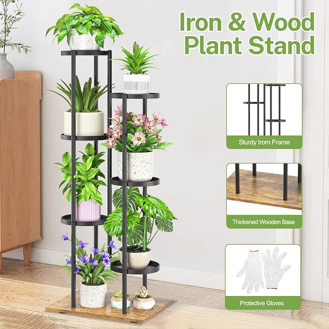iDavosic.ly 6 Tier Plant Stand Indoor Outdoor, Tiered Corner Multiple Flower - Image 5