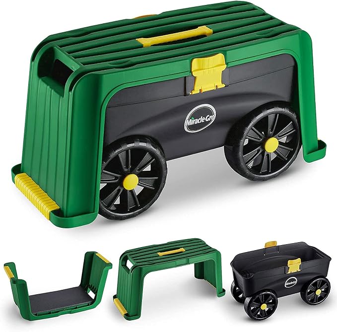 Miracle-Gro 4-in-1 Garden Stool – Multi-Use Garden Scooter by Miracle-Gro
