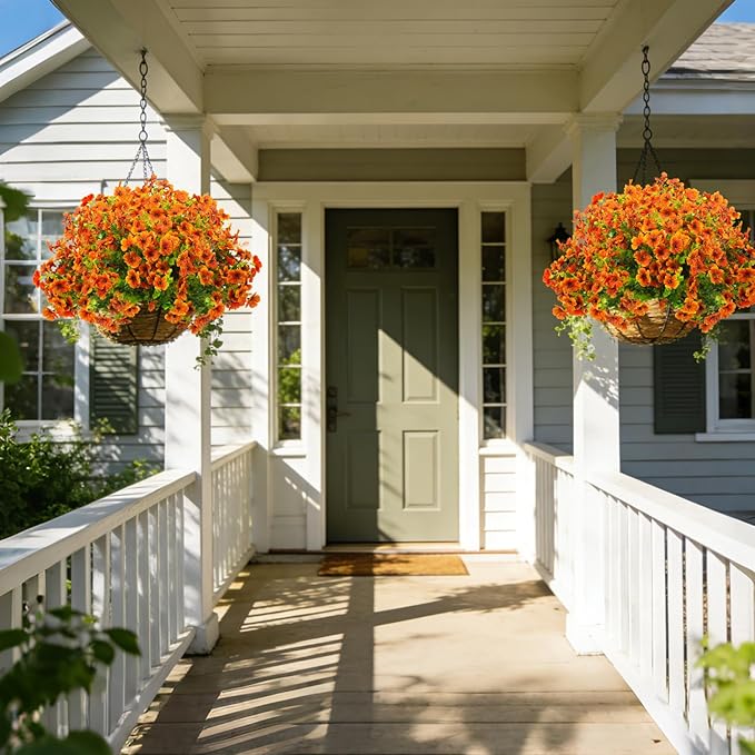 20 Bundles Artificial Flowers for Outdoors, UV Resistant Fake Plants Flowers - Image 4