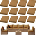 12Pcs Outdoor Cushion Covers, Patio Cushion Covers, Stretch Elastic Slipcovers by dreahoteztil