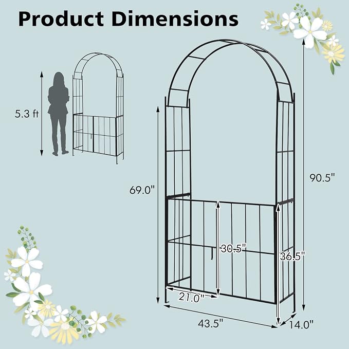 Giantex Garden Arbor Trellis - Image 7