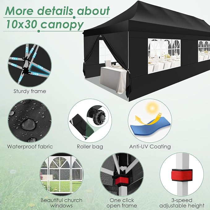 COBIZI Canopy Tent 10x30 Pop Up Canopy - Image 4