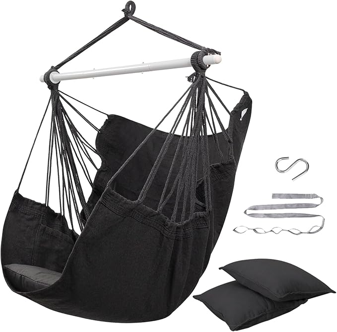 ADVOKAIR Hammock Chair Swing, Heavy-Duty Hanging Rope Swing Seat Supports 500 by ADVOKAIR-ChillNaturally