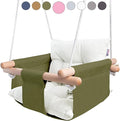 CaTeam - Canvas Baby Swing, Wooden Hanging Swing Seat Chair by CaTeam