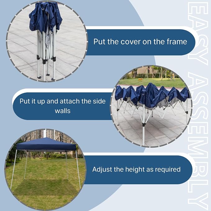 Outvita Canopy 10'x10' Pop Up Commercial Instant Gazebo Tent, Waterproof & UV - Image 3