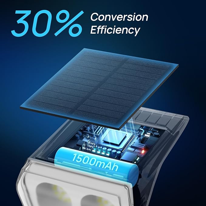 Consciot Solar Spot Lights Outdoor, 30 LEDs Waterproof Color Changing Solar - Image 2