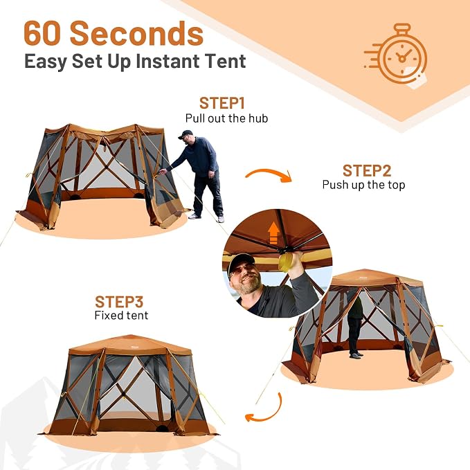 TIMBER RIDGE Easy Pop Up Gazebo Canopy Tent - Image 2