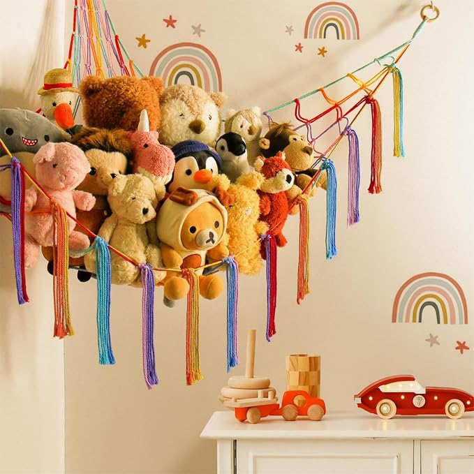 Stuffed Animal Hammock Corner Storage Net Cute Preppy Trendy Stuff Gifts - Image 2