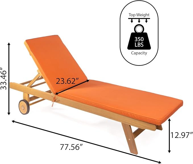 JONATHAN Y LNG1000C Mallorca 77.56"x23.62" Modern Classic Adjustable Acacia - Image 3