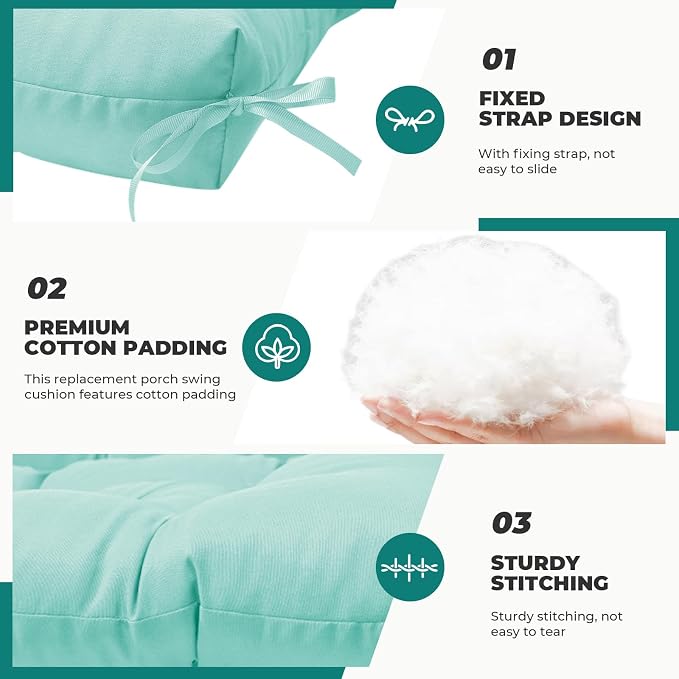 Porch Swing Cushions, Waterproof Swing Cushions Replacement - Image 4