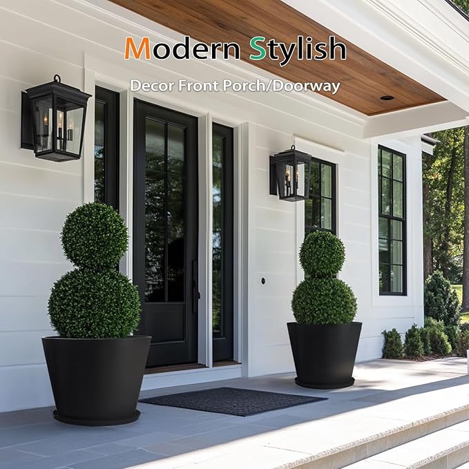 Wide Planters for Outdoor Plants, Extra Large Indoor Flower Pots for Garden - Image 3